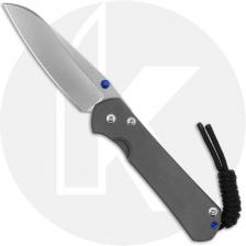 Chris Reeve Knives - Small Sebenza 31 Knife - S31-1008 - Stonewash MagnaCut Insingo - Sandblast Titanium