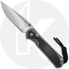 Chris Reeve Knives - Small Sebenza 31 Knife - S31-1100 - Stonewash MagnaCut Drop Point - Bog Oak / Blasted Titanium