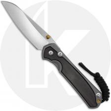 Chris Reeve Small Sebenza 31 Knife - S31-1128 - Stonewash CPM MagnaCut Insingo - Macassar Ebony / Glass Blasted Titanium