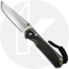 Chris Reeve Small Sebenza 31 Knife - S31-1134 - Stonewash CPM MagnaCut Tanto - Macassar Ebony / Glass Blasted Titanium
