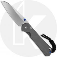Chris Reeve Small Sebenza 31 Knife - S31-1685 - Stonewash CPM MagnaCut Insingo - Glass Blasted Titanium