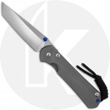 Chris Reeve Small Sebenza 31 Knife - S31-1687 - Stonewash CPM MagnaCut Tanto - Glass Blasted Titanium