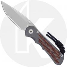 Chris Reeve Knives - Small Inkosi Knife - SIN-1014 - Stonewash Drop Point - Natural Canvas Micarta / Sandblast Titanium