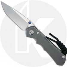 Chris Reeve Small Inkosi SIN-1108 Knife - Stonewash MagnaCut Drop Point - Glass Blasted Titanium