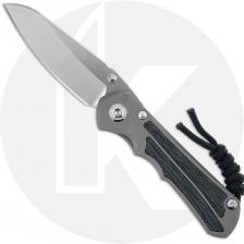 Chris Reeve Small Inkosi SIN-1124 Knife - Stonewash MagnaCut Insingo - Black Canvas Micarta / Glass Blasted Titanium