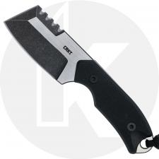 CRKT Razel Compact 4036 - Jon Graham Compact EDC - D2 Chisel Blade with Top Serrations - Black G10 Handle