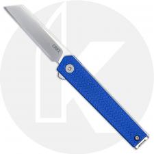 CRKT CEO Microflipper 7083 - Richard Rogers Gents EDC - Satin Blade - Blue Aluminum - Liner Lock Flipper Folder
