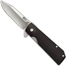 Cold Steel 1911 Folding Knife 20NPJAA - Value Priced EDC - Satin Clip Point with Flipper - Black Griv Ex - Liner Lock