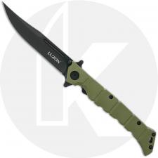 Cold Steel Medium Luzon - Black Clip Point - Olive Drab GFN - 20NQL-ODBK