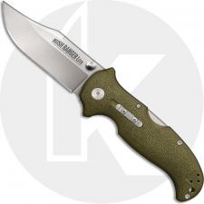 Cold Steel 21A Bush Ranger Lite Mike Wallace EDC Clip Point Folder with OD Green GFN Handle