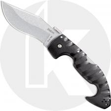 Cold Steel 21ST Spartan Knife AUS 10A Open on Withdrawal Black Griv-Ex Tri-Ad Lock Folder