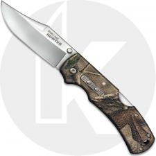 Cold Steel Double Safe Hunter 23JD - Value Priced Folding Hunter - Satin Clip Point - Camo GFN - Rocker Lock