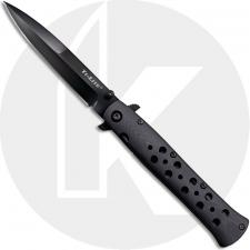 Cold Steel Ti-Lite G10 26C4 Knife - 4 Inch S35VN Black Blade - Black G10 Open on Withdrawal