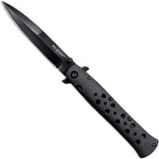 Cold Steel Ti-Lite G10 26C4 Knife - 4 Inch S35VN Black Blade - Black G10 Open on Withdrawal