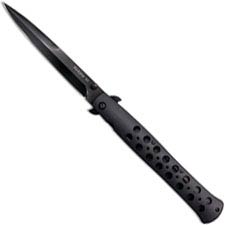 Cold Steel Ti-Lite G10 26C6 Knife - 6 Inch S35VN Black Blade - Black G10 Open on Withdrawal
