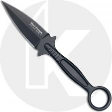 Cold Steel 36MF Drop Forged Battle Ring II Single Piece Carbon Steel Double Edge Fixed Blade with Ring Pommel