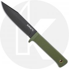 Cold Steel SRK Compact - Black SK-5 Clip Point Fixed Blade - Olive Drab Kray-Ex - 49LCKD-ODBK