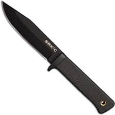 Cold Steel SRK Compact Knife 49LCKD - Value Priced - Black SK-5 Clip Point Fixed Blade - Kray Ex Handle