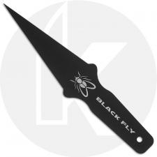 Cold Steel Black Fly Throwing Knife 80STMA - Single Piece Black Carbon Spring Steel - Dagger Style