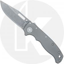 Demko AD20.5 Knife - CPM 3V Clip Point - Smooth Titanium - Shark-Lock