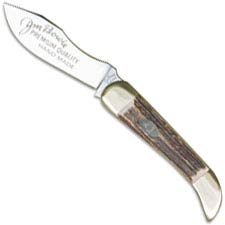 Eye Brand Jim Bowie Toothpick Knife - Solingen Carbon Steel Blade - Stag Handle - German Made