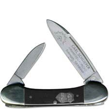 Eye Brand Baby Lima Bean Knife - Hammer Forged Solingen Carbon Steel Blades - Black Composition Handle - German Made