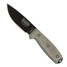 ESEE Knives ESEE-3PM-B Black Drop Point - Micarta Handle - Modified Pommel - Black Molded Sheath