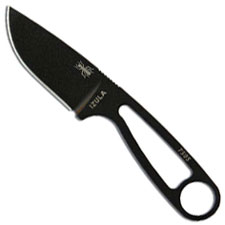 ESEE Knives IZULA-B Black Drop Point Neck Knife - Black Molded Sheath