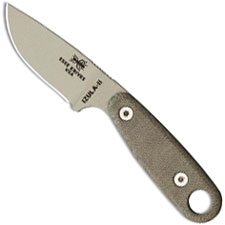 ESEE Knives IZULA-II-DT Desert Tan Drop Point - Micarta Handle - Black Molded Sheath