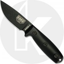 ESEE Knives ESEE-3 - 3PMB-001 - Black Drop Point - Black 3D G10 Handle - Black Molded Sheath