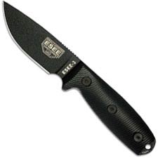 ESEE Knives ESEE-3 - 3PMB-001 - Black Drop Point - Black 3D G10 Handle - Black Molded Sheath
