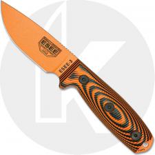 ESEE Knives ESEE-3 - 3PMOR-006 - Orange Drop Point - Orange / Black 3D G10 Handle - Black Molded Sheath