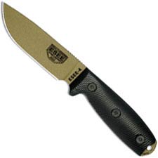 ESEE Knives ESEE-4 - 4PDE-001 - Dark Earth Drop Point - Black 3D G10 Handle - Black Molded Sheath