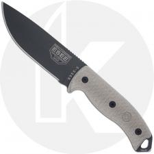 ESEE Knives ESEE-5P-TG Tactical Gray Drop Point - Micarta Handle - Glass Breaker Pommel - Black Molded Sheath