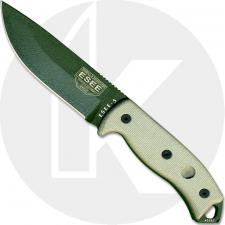 ESEE Knives ESEE-5P-OD-E Olive Drab Drop Point - Micarta Handle - Glass Breaker Pommel - Black Molded Sheath
