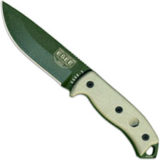 ESEE Knives ESEE-5P-OD-E Olive Drab Drop Point - Micarta Handle - Glass Breaker Pommel - Black Molded Sheath