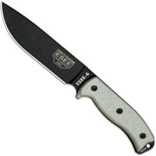 ESEE Knives ESEE-6P-B Black Drop Point - Linen Micarta Handle - Black Molded Sheath