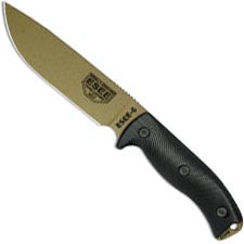 ESEE Knives ESEE-6 - 6PDE-001 - Dark Earth Drop Point - Black 3D G10 Handle - Black Molded Sheath
