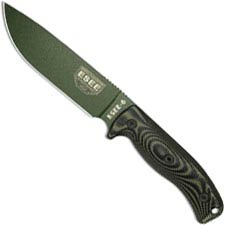 ESEE Knives ESEE-6 - 6POD-003 - OD Green Drop Point - OD Green / Black 3D G10 Handle - Black Molded Sheath