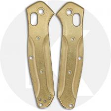 Flytanium Custom Brass Scales for Benchmade Mini Osborne Knife - Stonewash