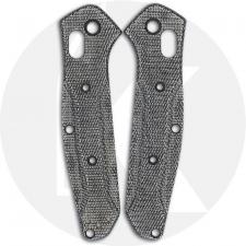 Flytanium Custom Micarta Scales for Benchmade Mini Osborne Knife - Black Canvas