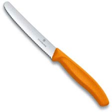 Victorinox Utility Knife - Rounded Wavy Blade - Orange Handle - 6.7836.L119