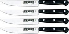 Victorinox Classic Steak Knife Set 7.6029.41, Part Serrated Blade with Black Handle, Set of 4