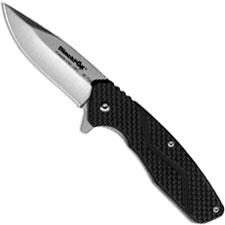 BlackFox Carbonix BF-716 EDC Drop Point Black Carbon Fiber Flipper Folding Knife