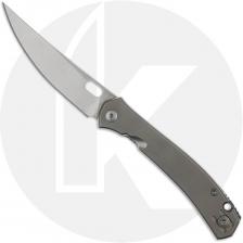 GiantMouse ACE Bleecker Knife - Satin CPM MagnaCut Drop Point - Titanium