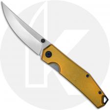 GiantMouse ACE Clyde Knife - Satin Elmax - Brass - Black Hardware