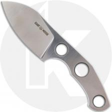 GiantMouse GMF1 Fixed Blade Knife - Satin N690 Modified Drop Point - Leather Sheath