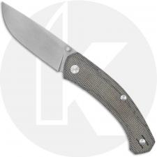 GiantMouse ACE Iona V2 Knife - Stonewash MagnaCut - Green Canvas Micarta