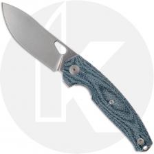 GiantMouse ACE Jagt Knife - Stonewash Elmax Drop Point - Denim Micarta - Flipper Folder