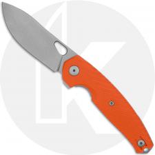 GiantMouse ACE Jagt Knife - Stonewash CPM MagnaCut - Orange G10 - Flipper Folder